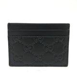Gucci Card Case 473927 leather black Sima mens