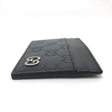 Gucci Card Case 473927 leather black Sima mens