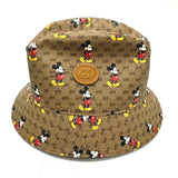 Gucci hat 602978 GG Supreme Canvas Brown Mini GG DISNEY Mickey Mouse unisex(Unisex) L