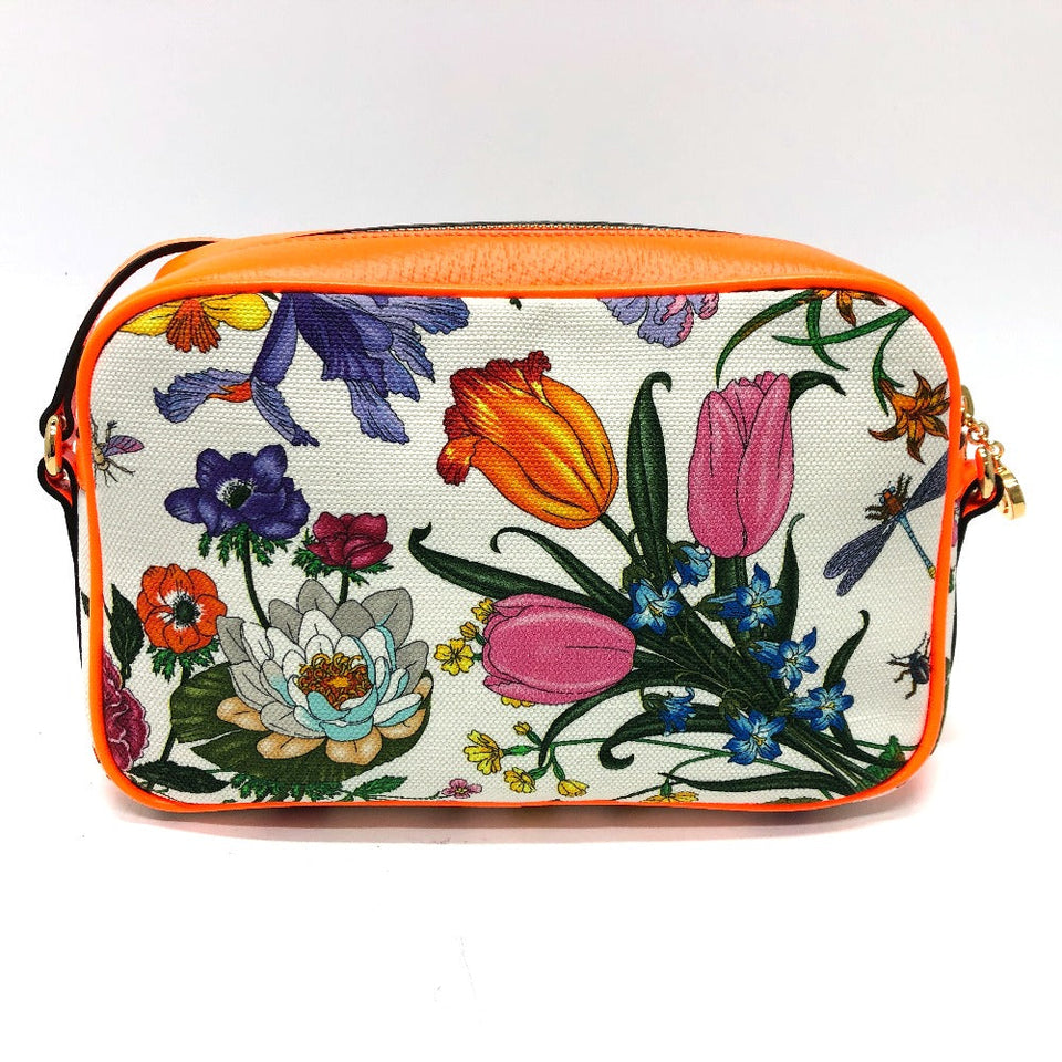 Gucci Shoulder Bag 550147 Canvas / leather multicolor flora Women