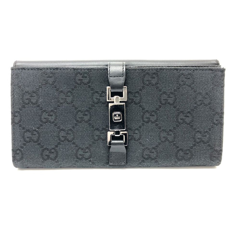 Gucci Folded wallet 035.2184 GG canvas black GG Jackie Women