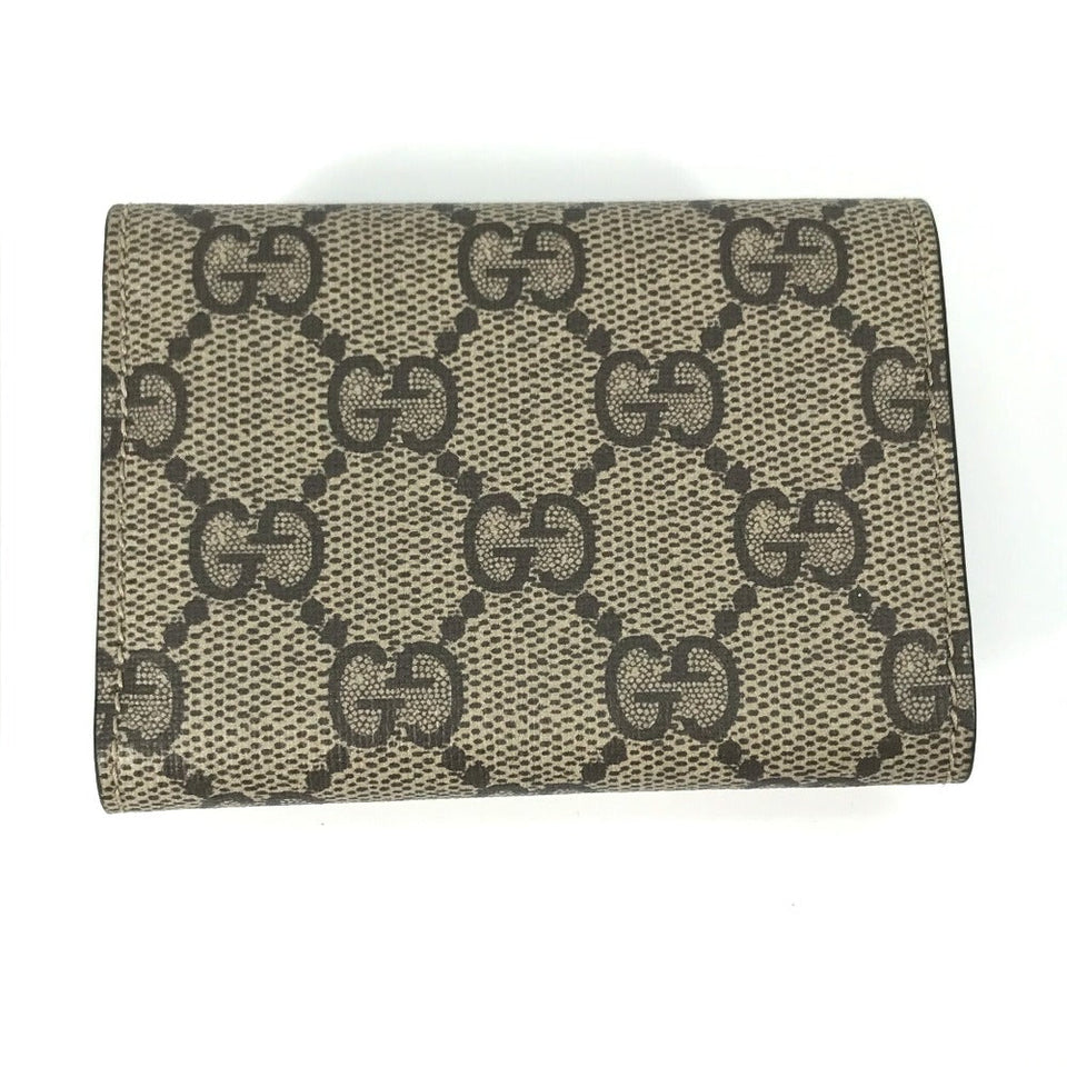 Gucci Trifold wallet 681704 GG Supreme Canvas beige BALENCIAGA Balenciaga collaboration Paper mini wallet unisex(Unisex)