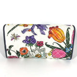 Gucci Long Wallet Purse 536352 canvas multicolor Flora Floral Flower GG Continental wallet Women
