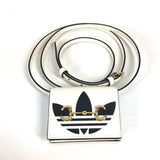 Gucci Folded wallet 702248 leather white adidas adidas collaboration Horsebit