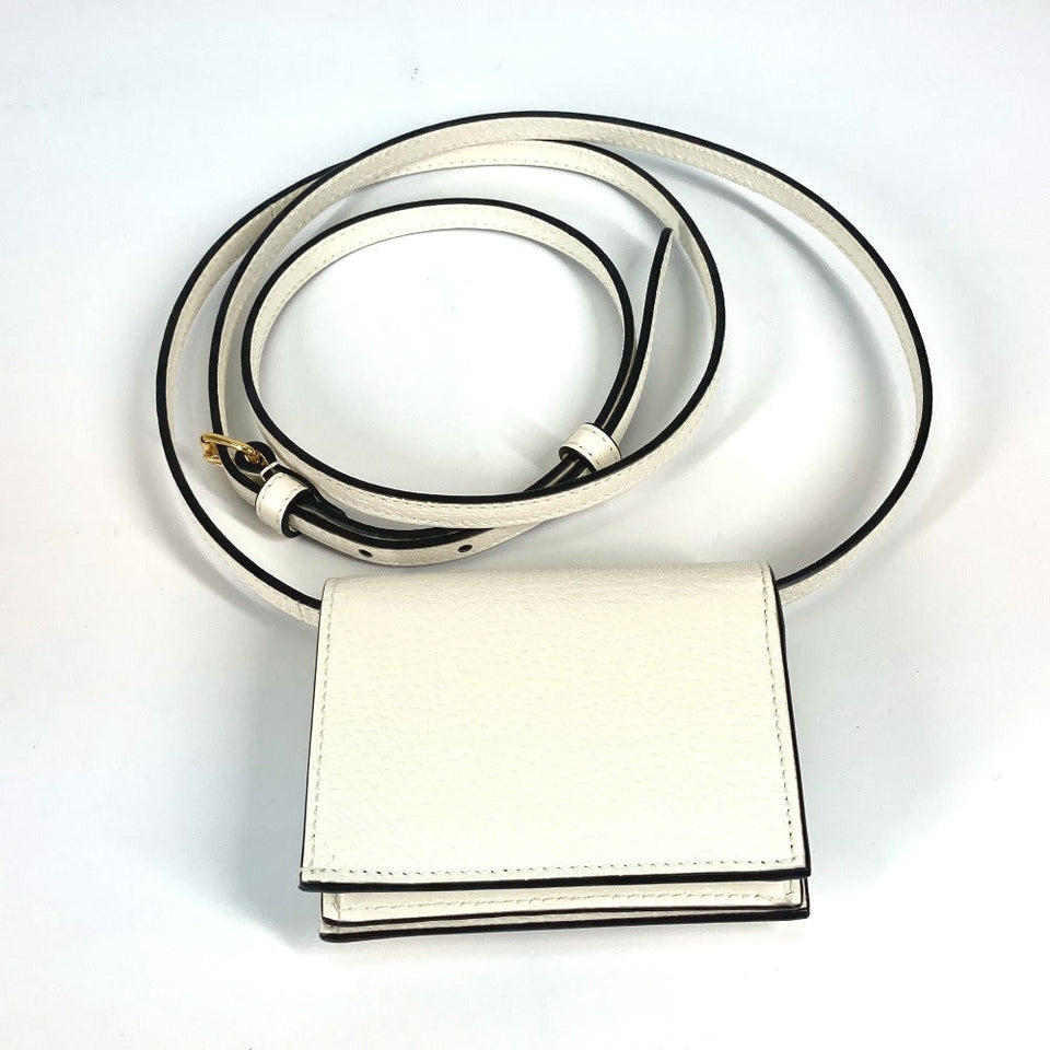 Gucci Folded wallet 702248 leather white adidas adidas collaboration Horsebit