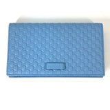 Gucci Shoulder Bag 466507 leather blue Micro Guccisima Shoulder wallet Women