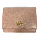 Gucci Trifold wallet 474746 leather beige Compact wallet GG Marmont Women