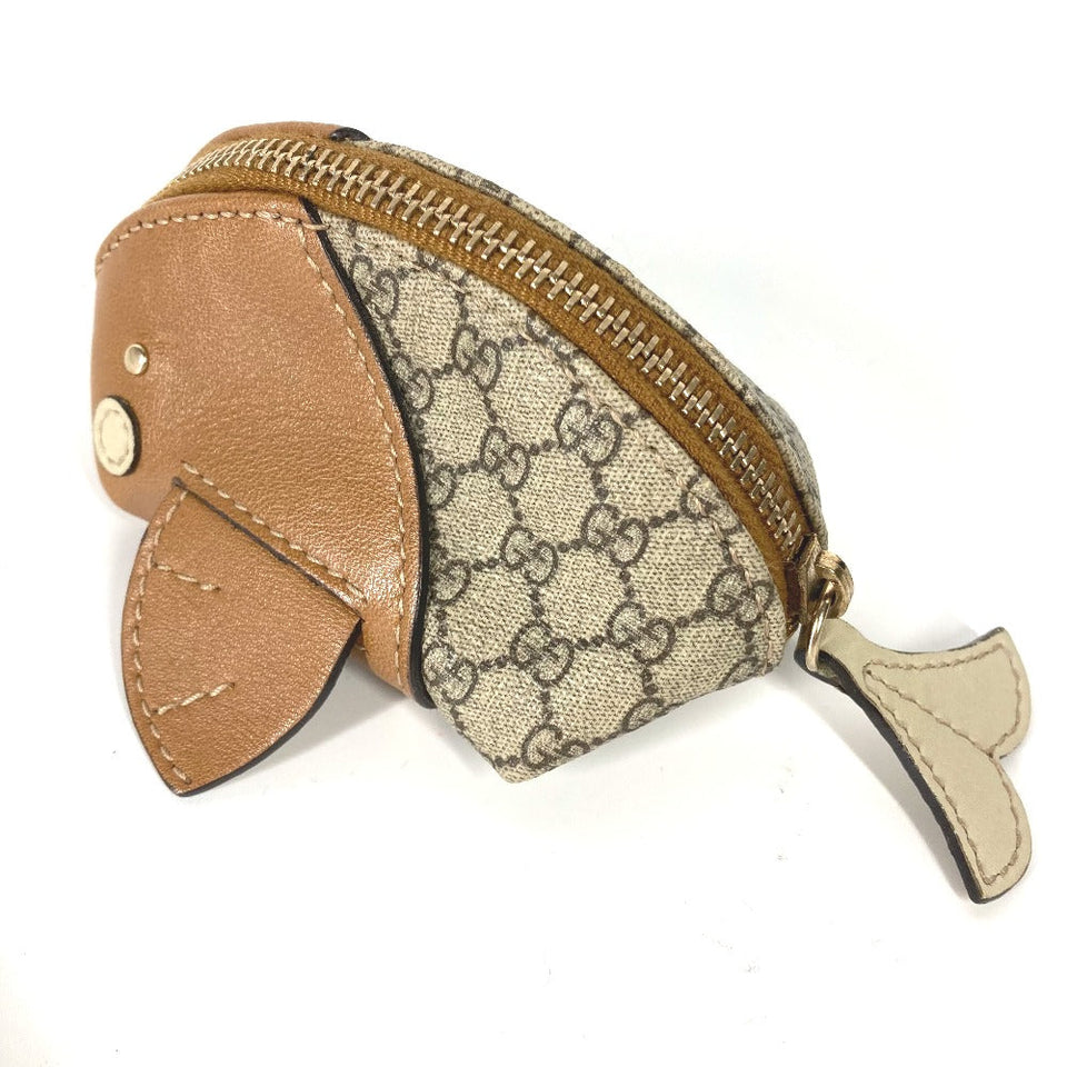 Gucci Coin case 256862 PVC / Leather beige GG plus whale whale Women