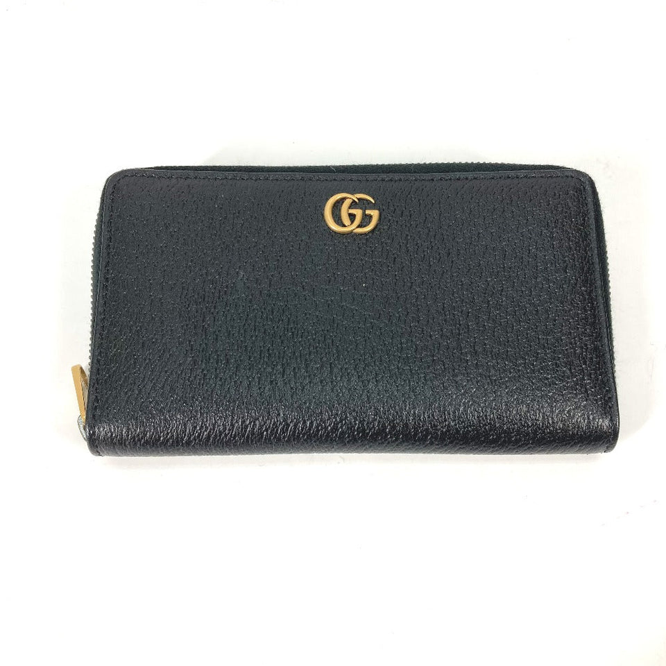 Gucci Long Wallet Purse 699304 leather black Belt bag Waist bag GG mens