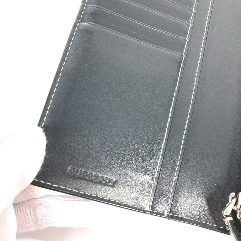 Burberry Long Wallet Purse 8052803 PVC Brown Long wallet giant check mens