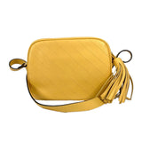 Gucci Shoulder Bag 742360 leather yellow Round interlocking G tassel Blondy Women