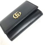 Gucci Key case Key holder  456118 leather black key GG Marmont Women