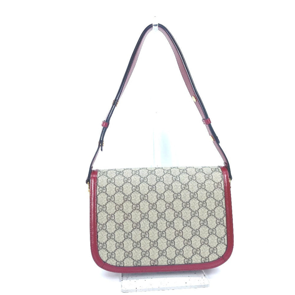 Gucci Shoulder Bag 602204 GG Supreme canvas, leather beige GG Supreme Horsebit 1955 Women