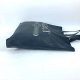 Gucci Tote Bag 572768 leather black Sherry line Logo print unisex(Unisex)