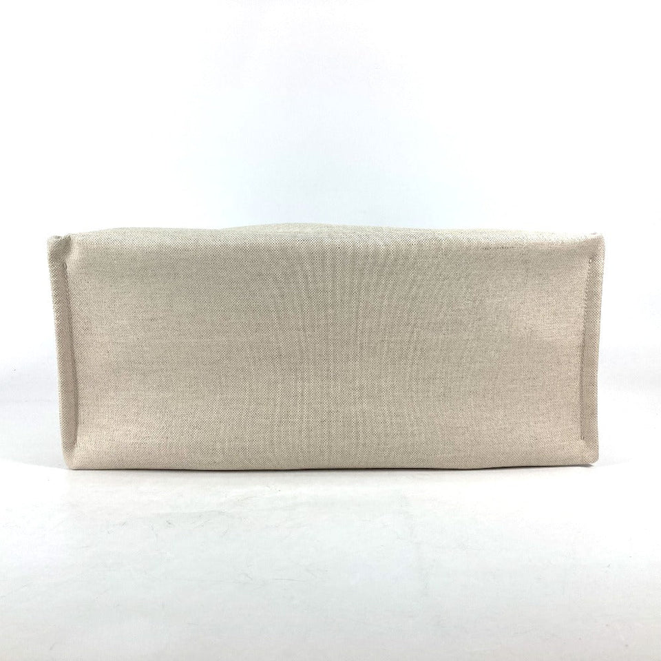 Gucci Tote Bag 772176 Canvas leather Beige typex black Japan limited JAPAN logo print Women