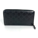 Gucci Long Wallet Purse 307987 Sima leather black Guccisima GG Long wallet Women