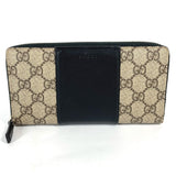 Gucci Long Wallet Purse 451249 PVC leather beige GG Supreme Long wallet Women
