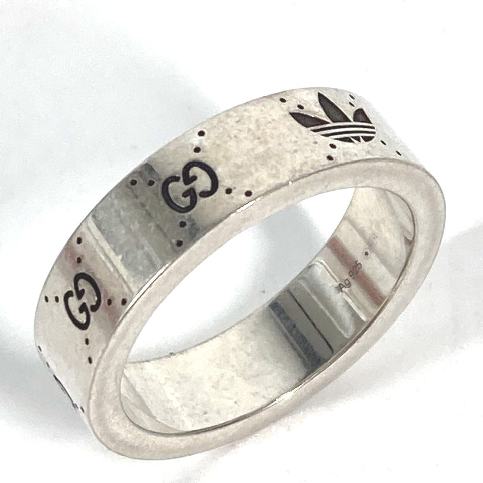 Gucci Ring 702766 AG925 Silver Adidas adidas collaboration Engraving Wide Ring mens 21