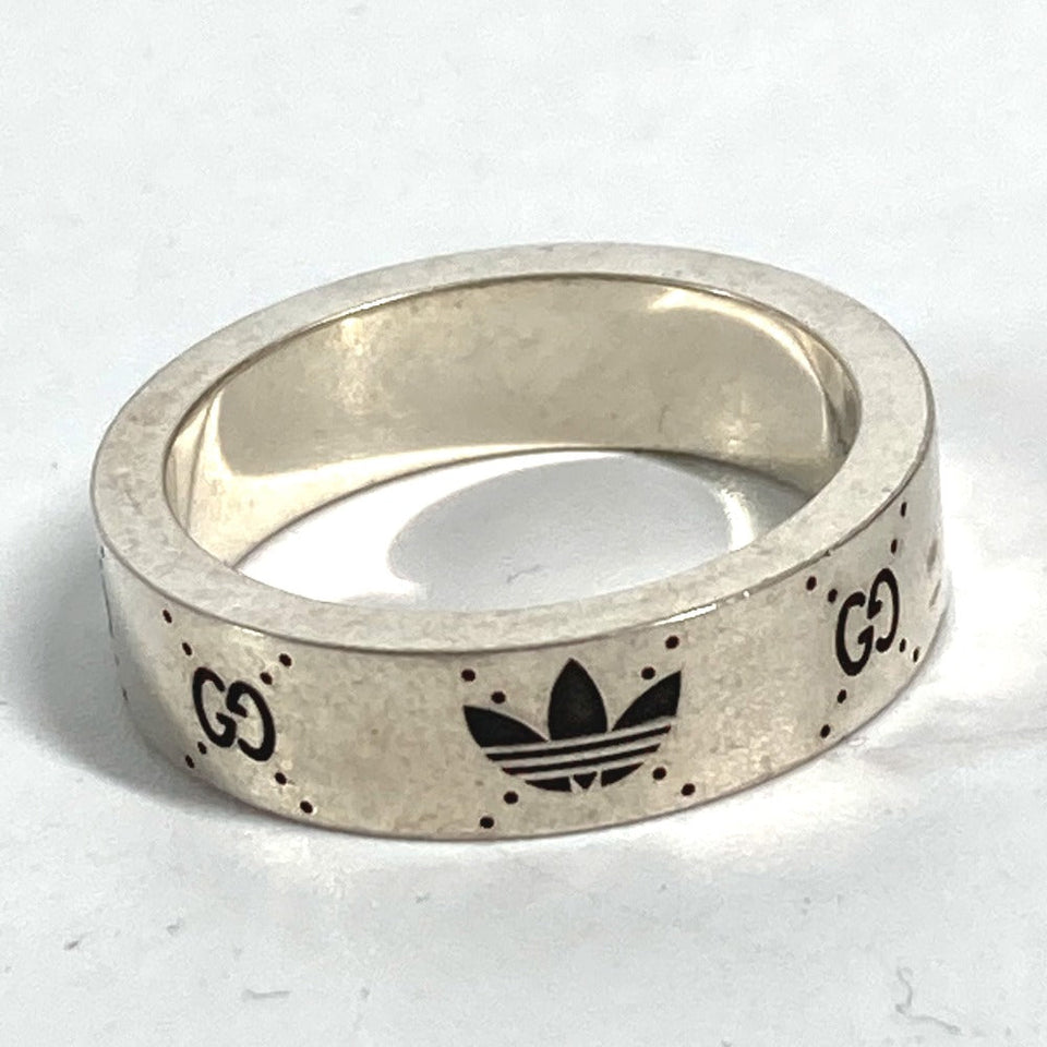 Gucci Ring 702766 AG925 Silver Adidas adidas collaboration Engraving Wide Ring mens 21
