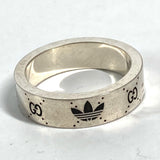 Gucci Ring 702766 AG925 Silver Adidas adidas collaboration Engraving Wide Ring mens 21