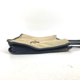 Gucci Tote Bag 623694 Canvas leather Beige x navy Japan limited 1955 Horsebit Women
