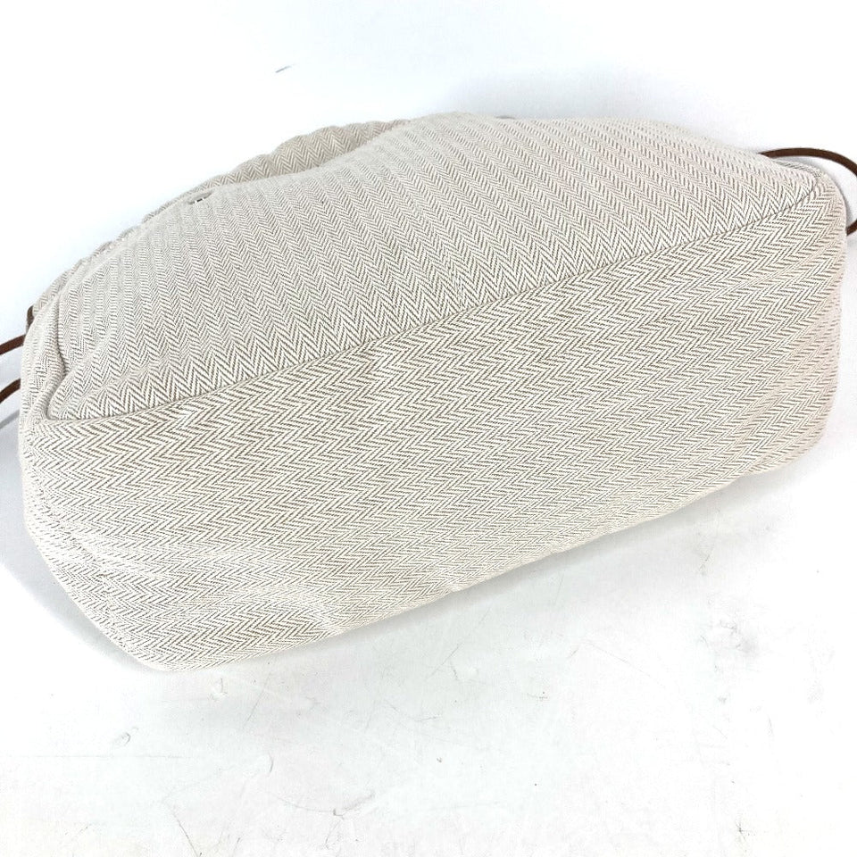 Hermes Pouch Toile Chevron Vaubarenia beige Foolby 25
