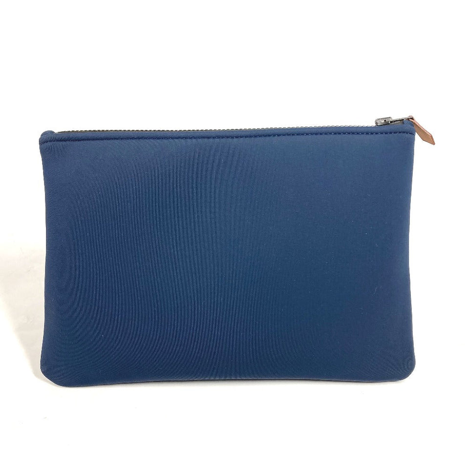 Hermes Pouch polyamide Navy Flat pouch Neoban Pouch MM