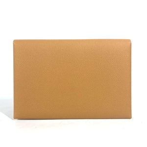 Hermes Clutch bag Epsom Brown x pink With porch Calvi GM