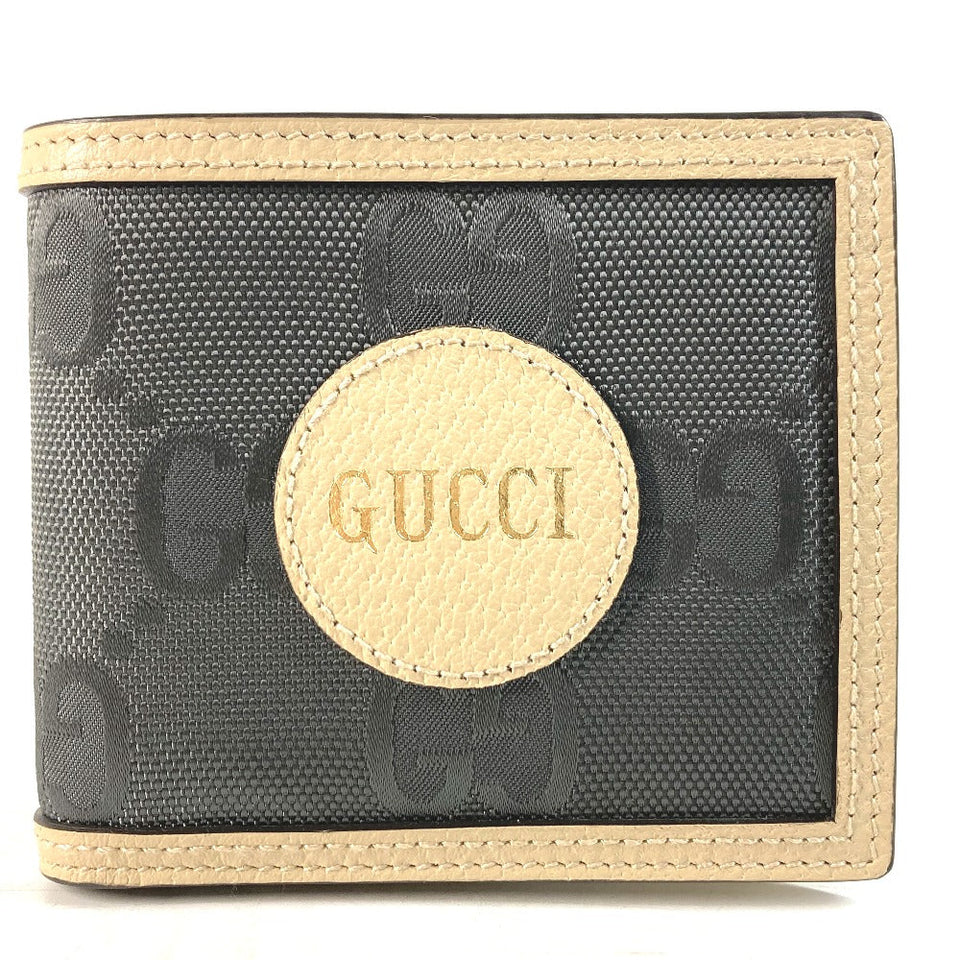 Gucci Folded wallet 625574 Nylon / leather Black x beige logo Off The Grid Off The Grid mens