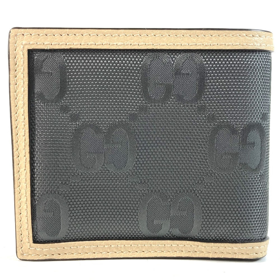 Gucci Folded wallet 625574 Nylon / leather Black x beige logo Off The Grid Off The Grid mens