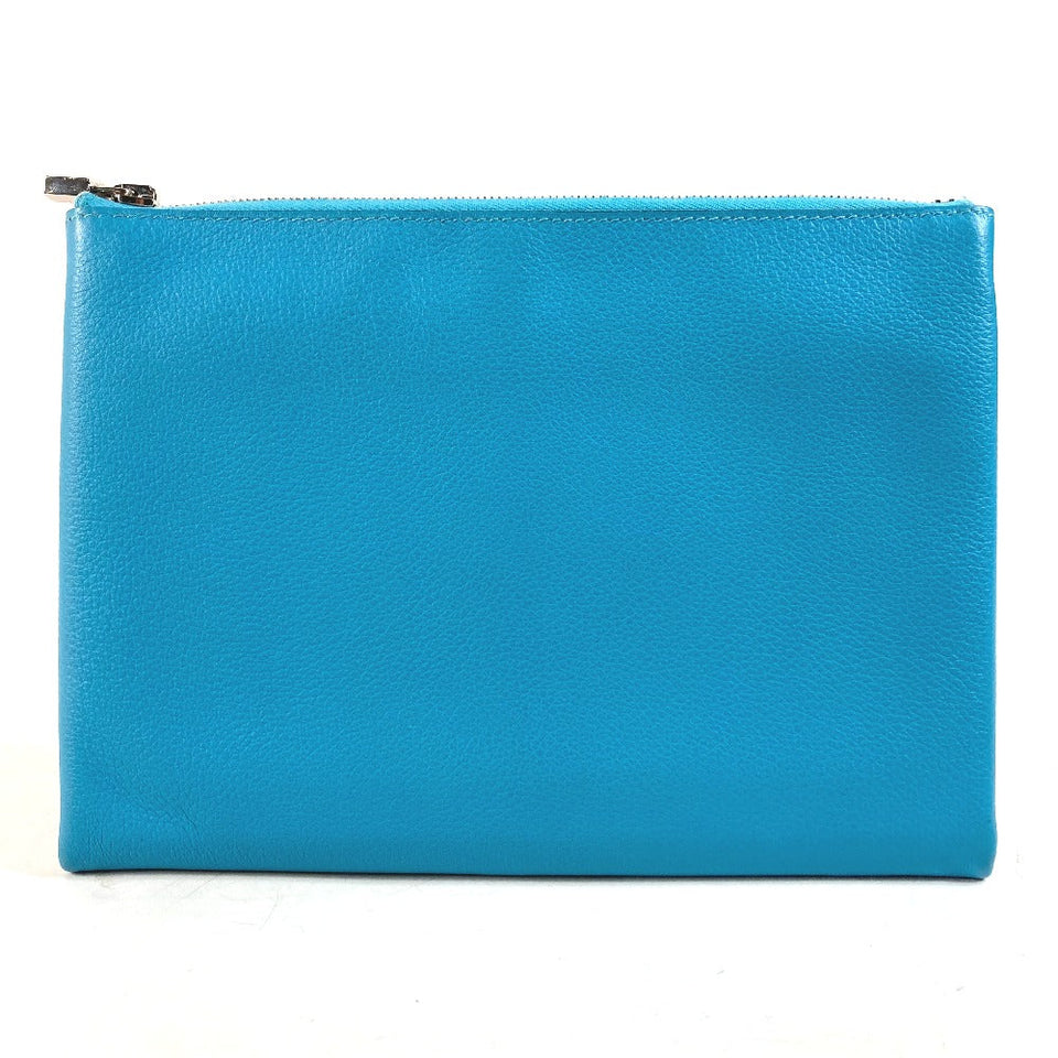 Hermes Pouch Evercolor blue flat Atto GM