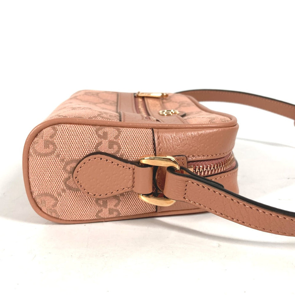Gucci Shoulder Bag 574493 Canvas / leather pink Crossbody GG Ophidia Women