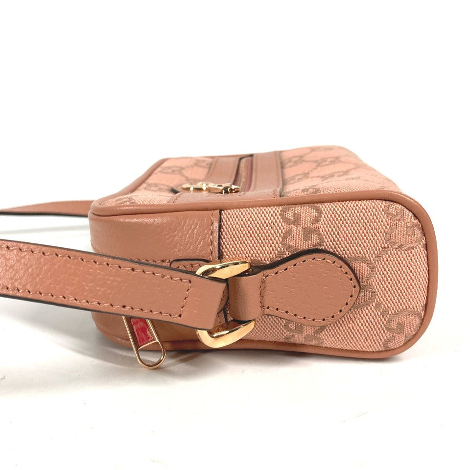 Gucci Shoulder Bag 574493 Canvas / leather pink Crossbody GG Ophidia Women
