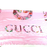 Gucci shawl 663676  Silk, Rayon pink Floral GG logo Flora Women