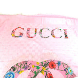 Gucci shawl 663676  Silk, Rayon pink Floral GG logo Flora Women