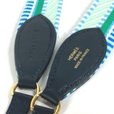 Hermes Shoulder strap Leather / canvas green bandouliere Cavale To Go Women