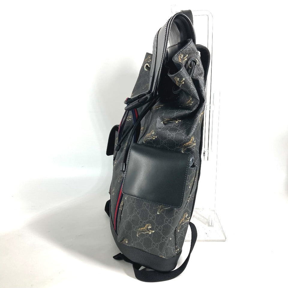 Gucci Backpack 495563 GG Supreme Canvas black GG Supreme Sherry line