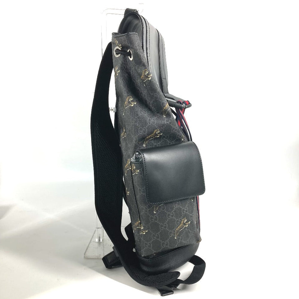 Gucci Backpack 495563 GG Supreme Canvas black GG Supreme Sherry line