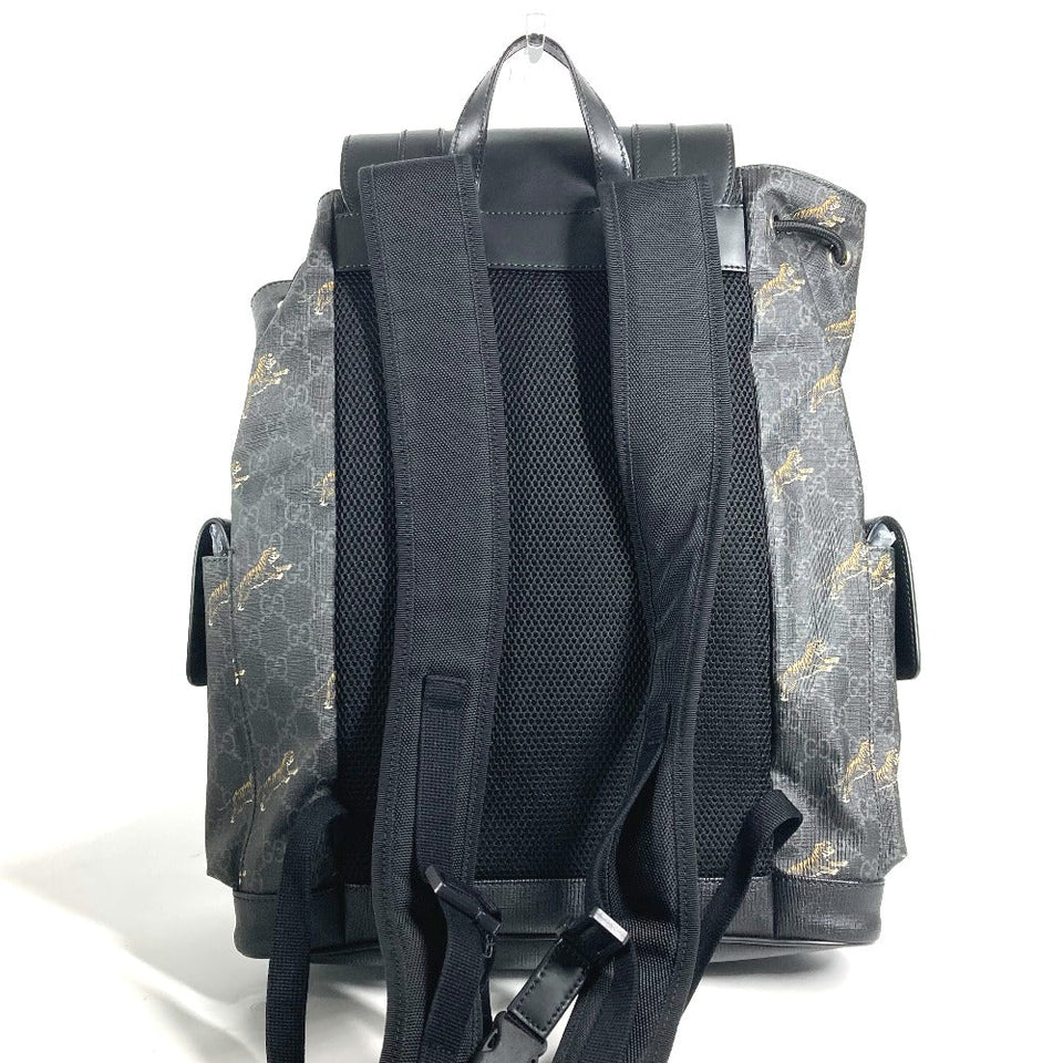 Gucci Backpack 495563 GG Supreme Canvas black GG Supreme Sherry line