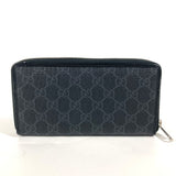Gucci Long Wallet Purse 673003 GG Supreme Canvas black GG Supreme Interlocking G zip-around wallet mens