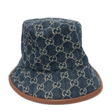Gucci hat 576371 cotton blue GG denim Women S