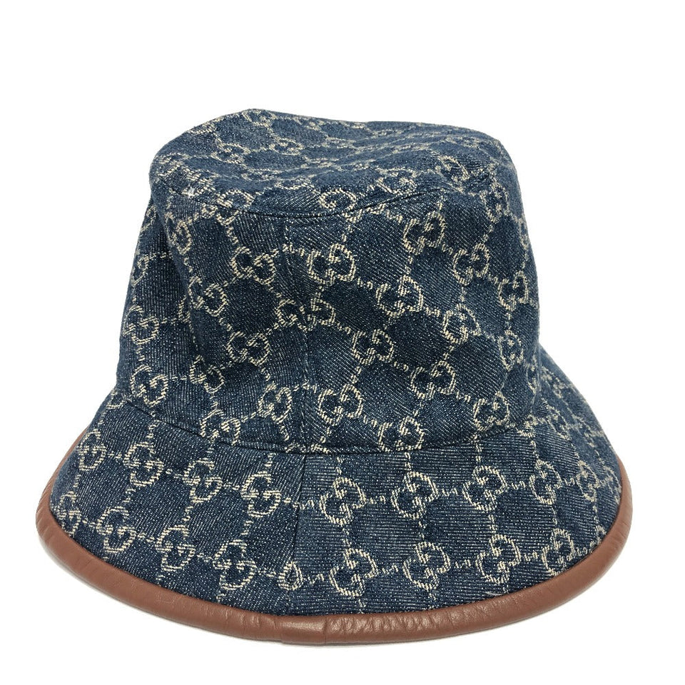 Gucci hat 576371 cotton blue GG denim Women S