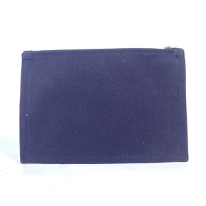 Hermes Pouch cotton Navy logo flat Yachting PM unisex(Unisex)