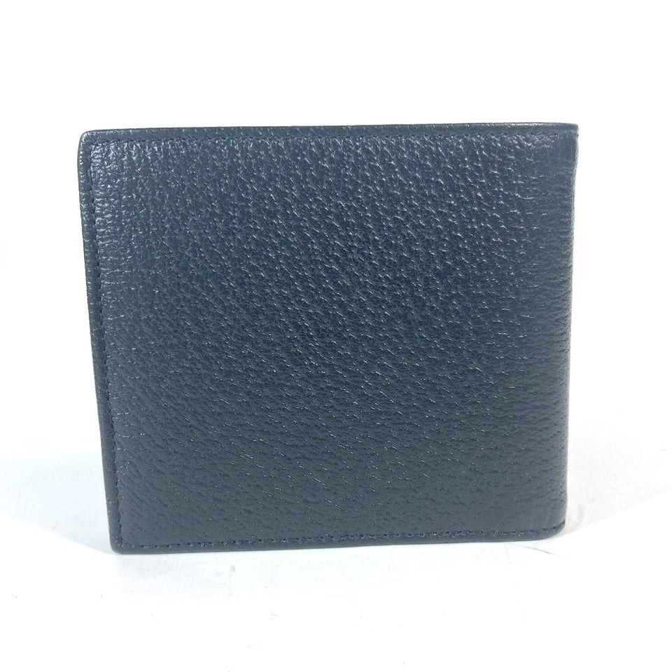 Gucci Folded wallet 700464 leather black Mini wallet Horsebit mens