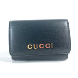 Gucci Trifold wallet 790100 leather black logo Script Wallet Women