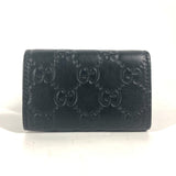 Gucci Key case Key holder  181680 Sima leather black Guccisima GG 6-key set unisex(Unisex)