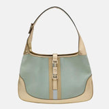 Gucci Jackie Vintage Mini Blue Nylon with Gold Leather Shoulder Bag Medium