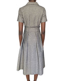 Christian Dior 2021 Houndstooth Midi Length Pleated Dress - IT 42 / FR 38 / US 6