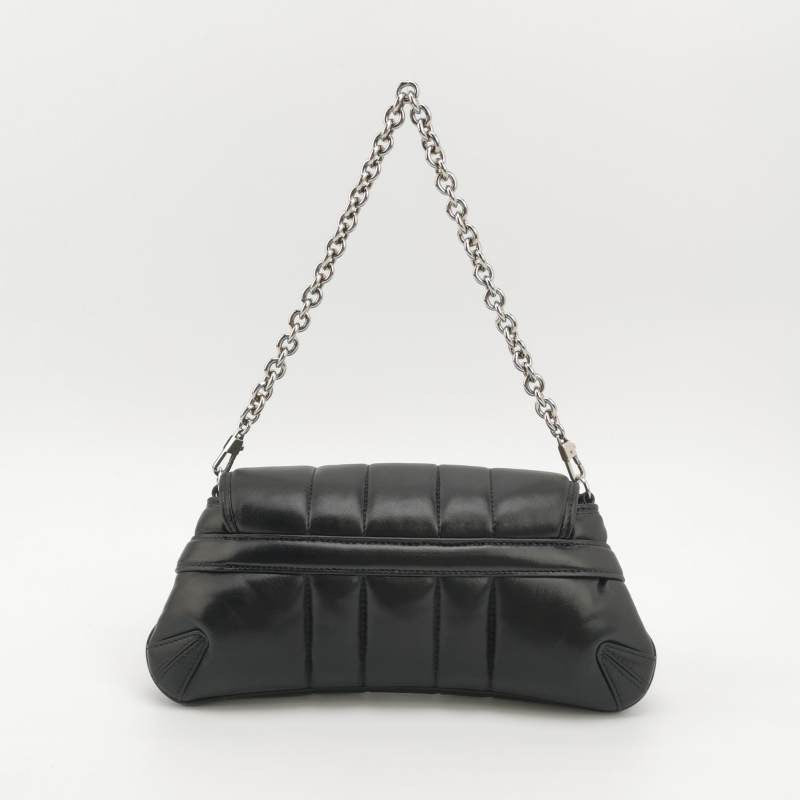 Gucci Horsebit 1955 Chain Shoulder Bag Small Padded Leather Black S23