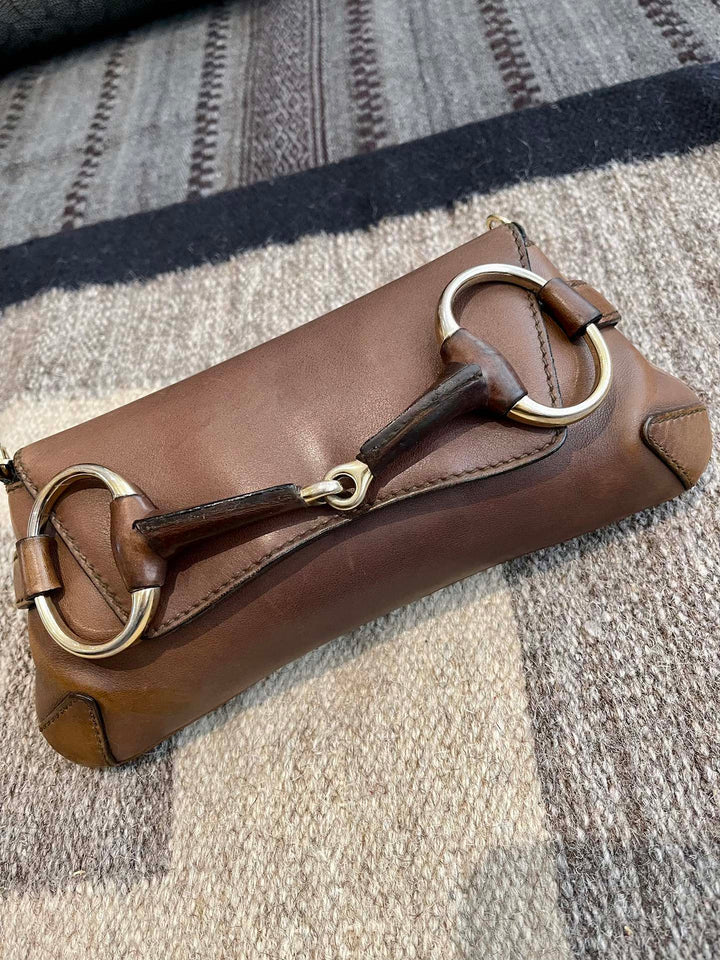 Gucci Horsebit 1955 Small Coffee Brown Leather Shoulder Bag